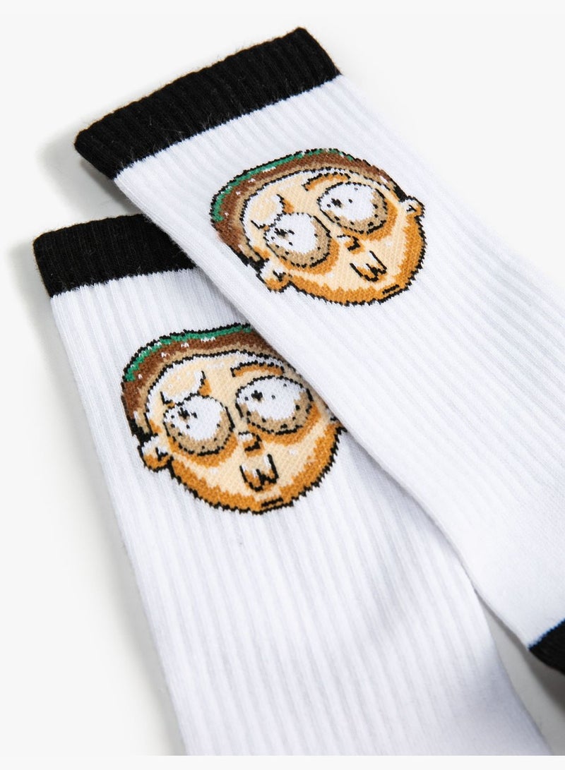 Rick and Morty Licensed Embroidered Socket Socks