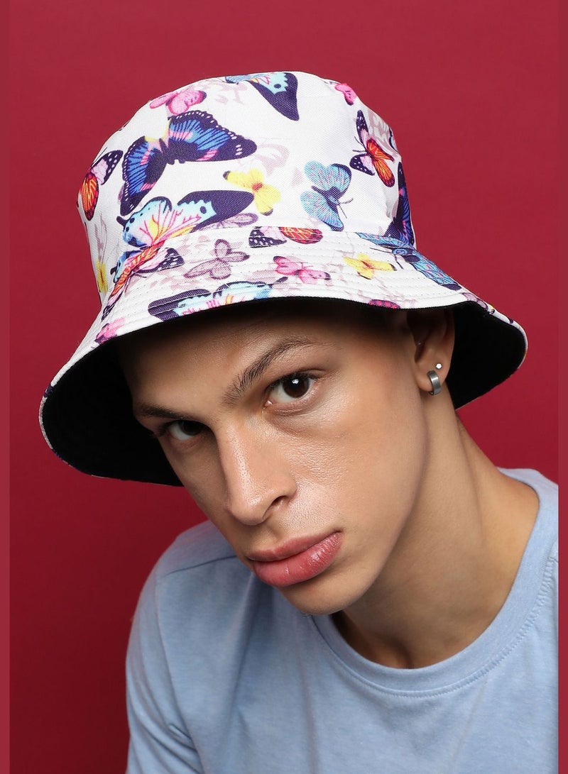Casual Printed Polyester Bucket Hat For Men