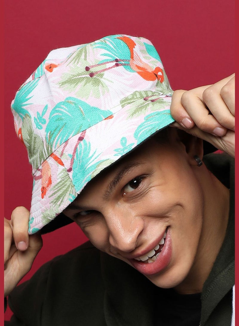 Casual Printed Polyester Bucket Hat For Men