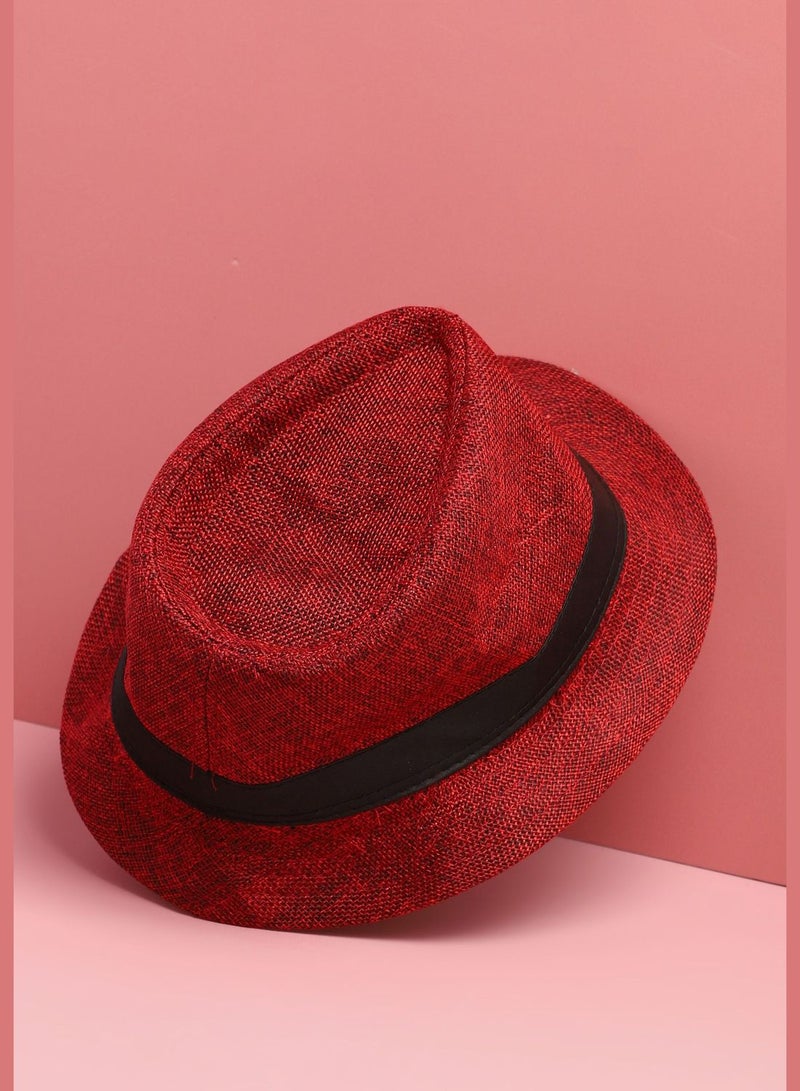Casual Textured Fedora Hat