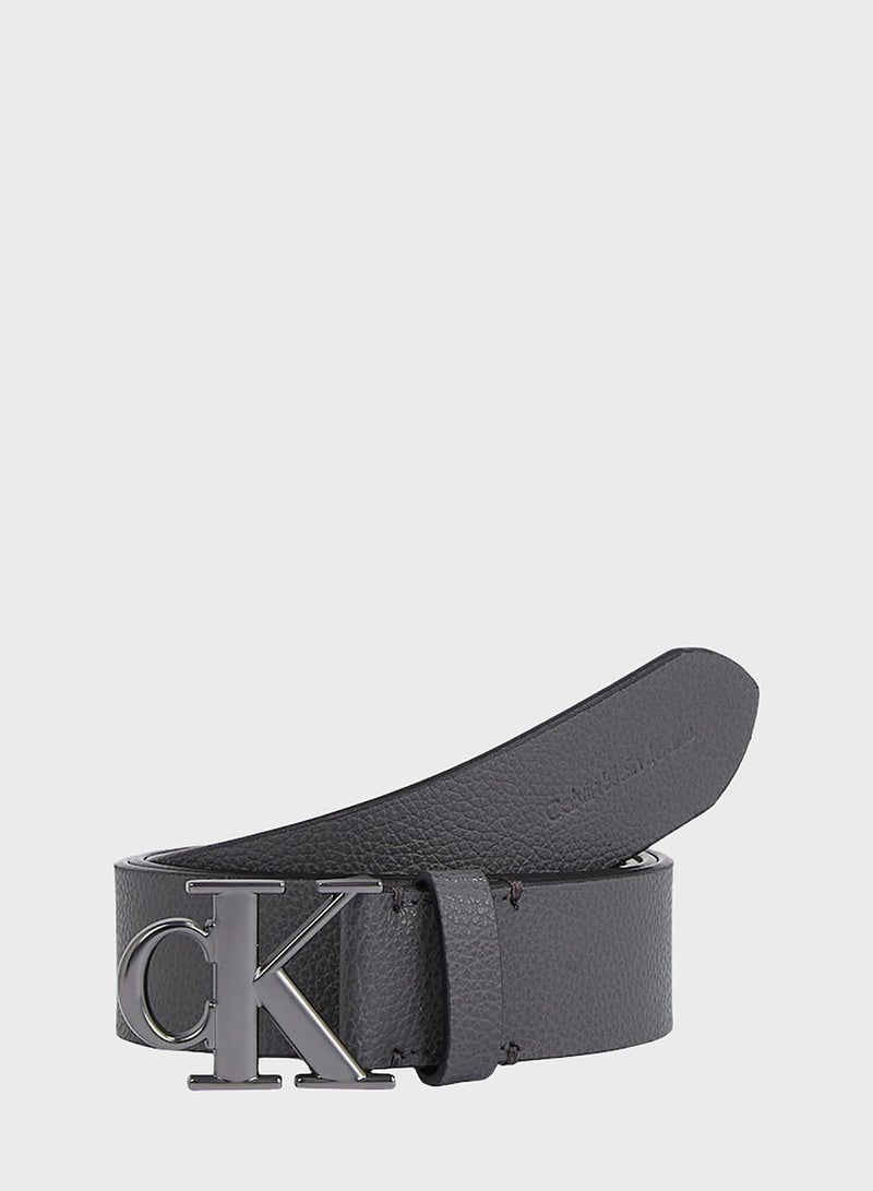 Ro Mono Plaque Leather Belt 35Mm Belt
