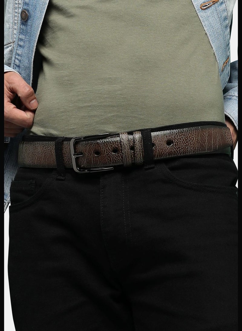 Textured Formal PU Leather Belt For Men