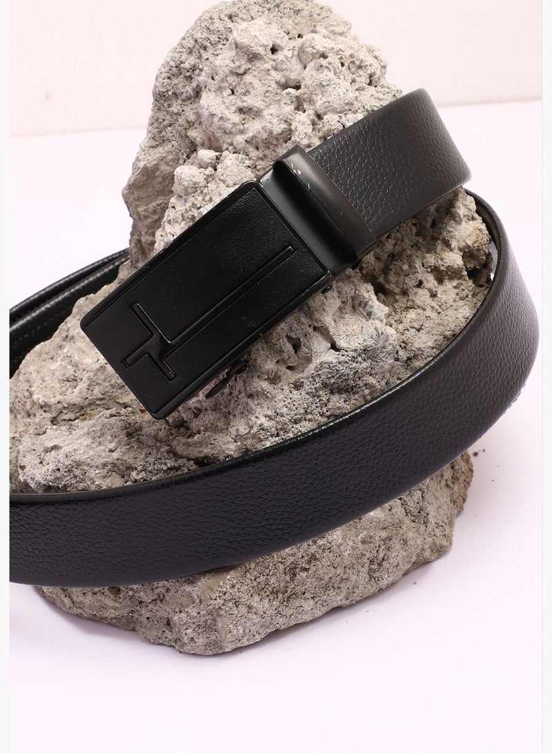 Casual Solid PU Leather Waist Belt For Men