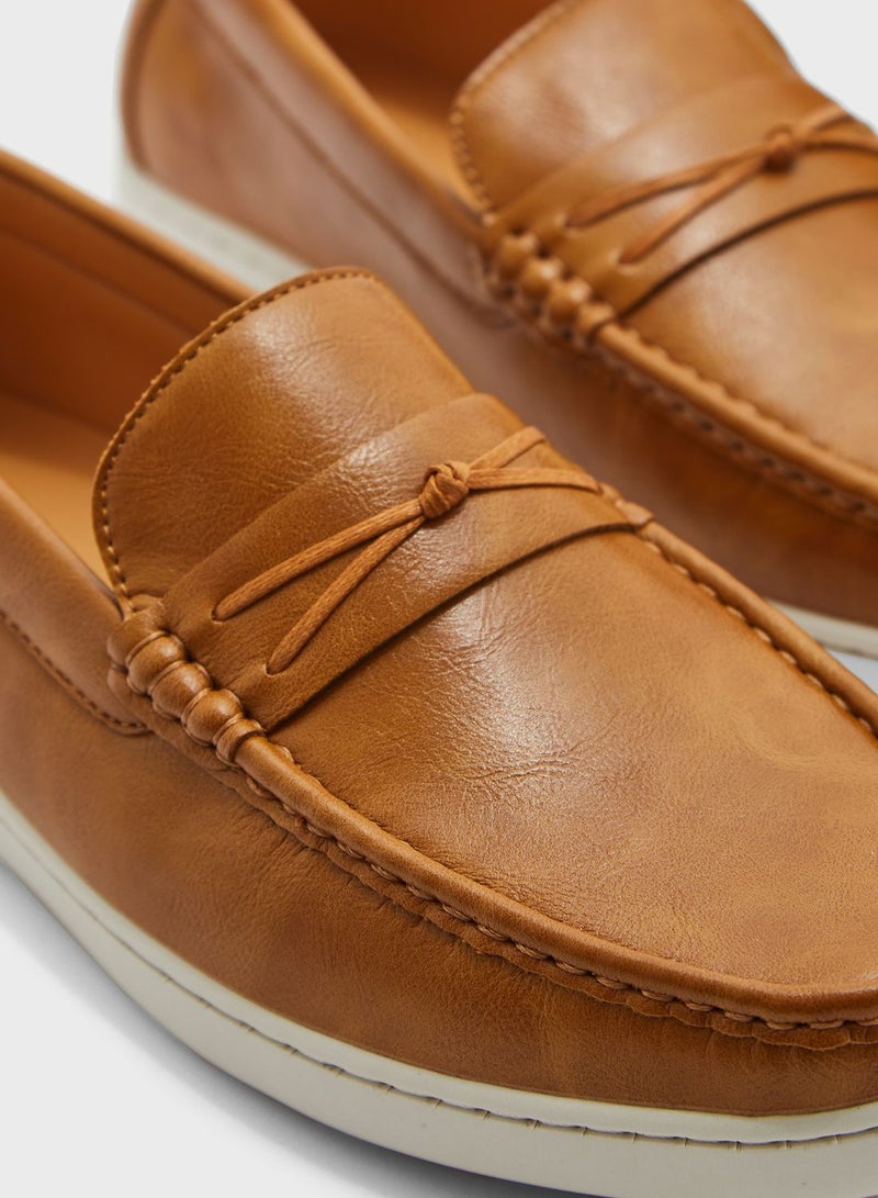 Faux Leather Casual Loafers