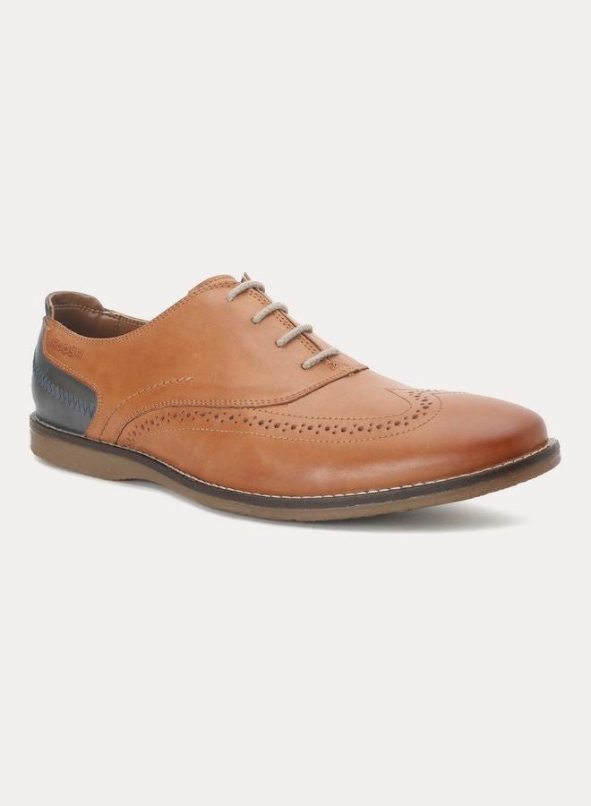 Lace-Up Formal Shoes Tan Brown