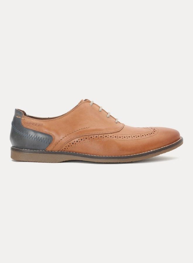 Lace-Up Formal Shoes Tan Brown