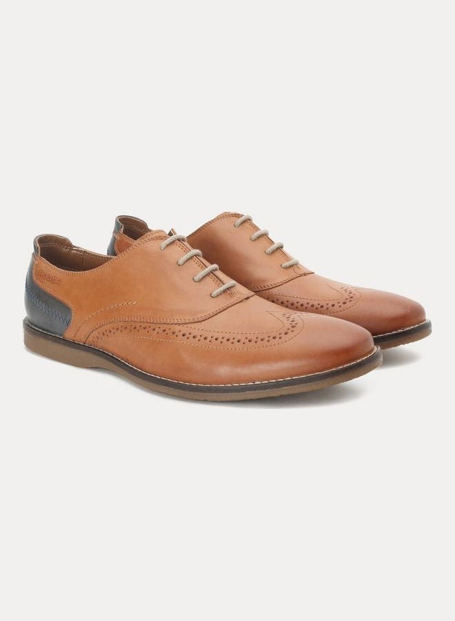 Lace-Up Formal Shoes Tan Brown