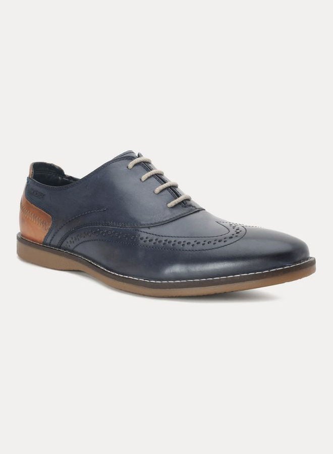 Lace-Up Formal Shoes Navy Blue