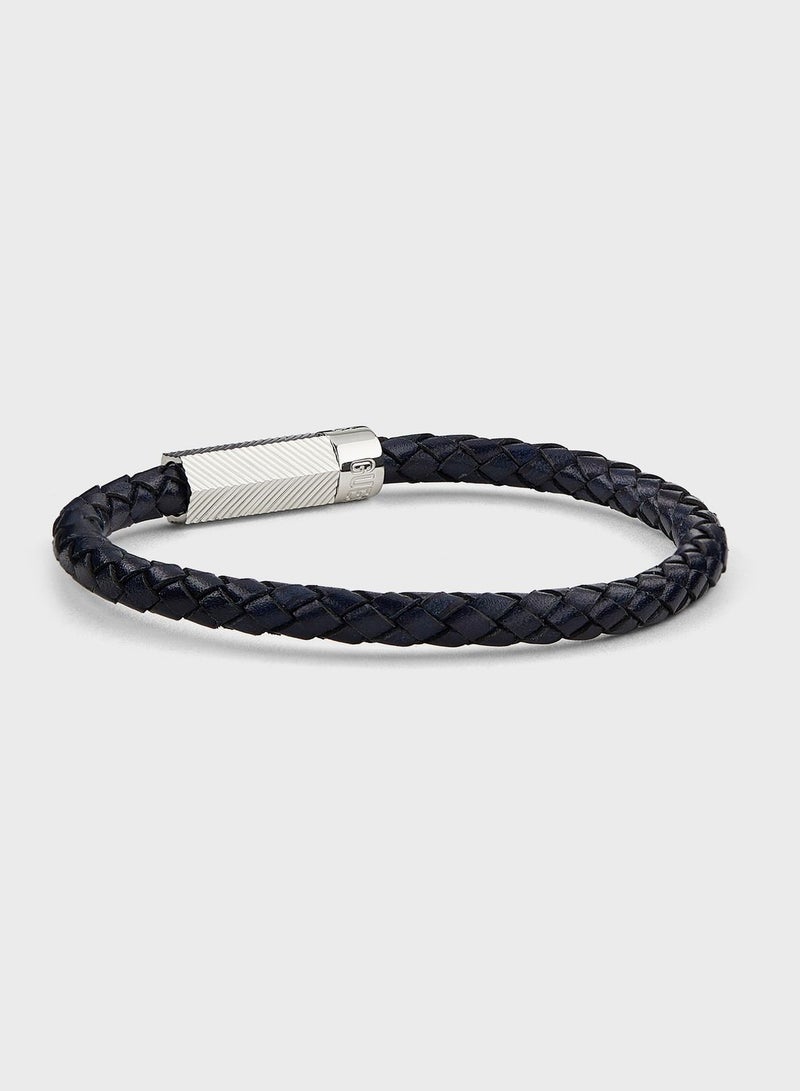 Casual Leather Round Screw Jack Bracelet