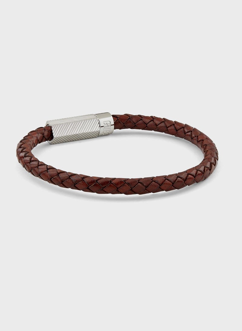 Casual Leather Round Screw Jack Bracelet