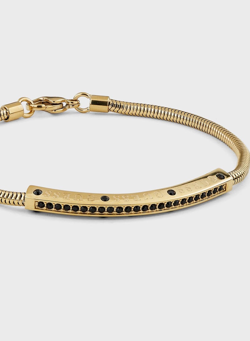 Crystals Pave Tag Chain Bracelet