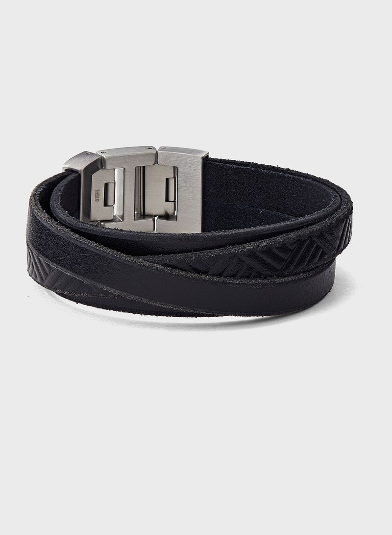 Jf04343040 Leather Wrap Bracelet