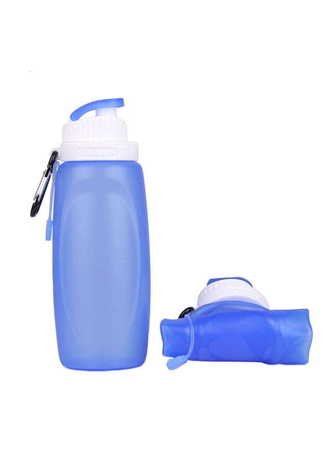 Collapsible Silicone Water Bottle Blue 320ml