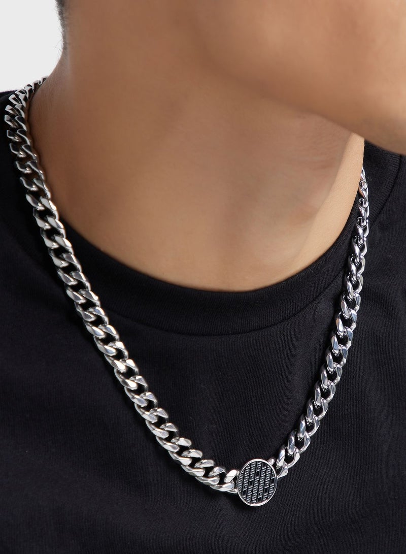 Casual Pave Ring Necklace