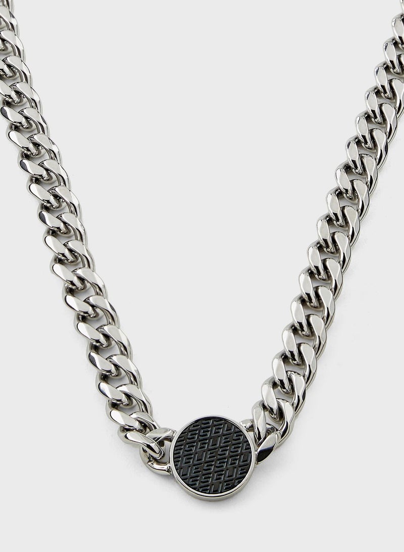 Casual Pave Ring Necklace