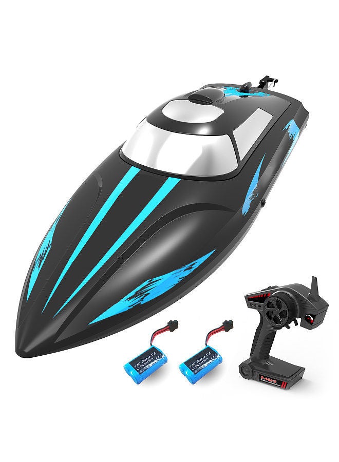 Remote Control Boat 30km/h High Speed 2.4GHz Remote Control Ship Toy Gift for Kids Adults Boys Low Battery Protection with 2 Battery