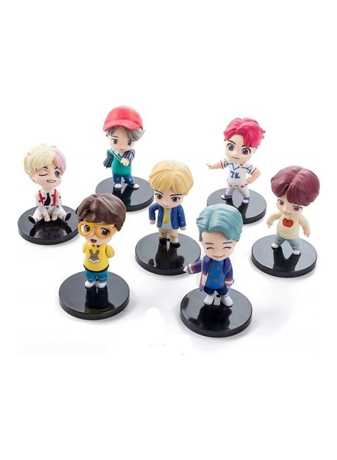7-Piece BTS Inspired Mini Idol Figures 6cm