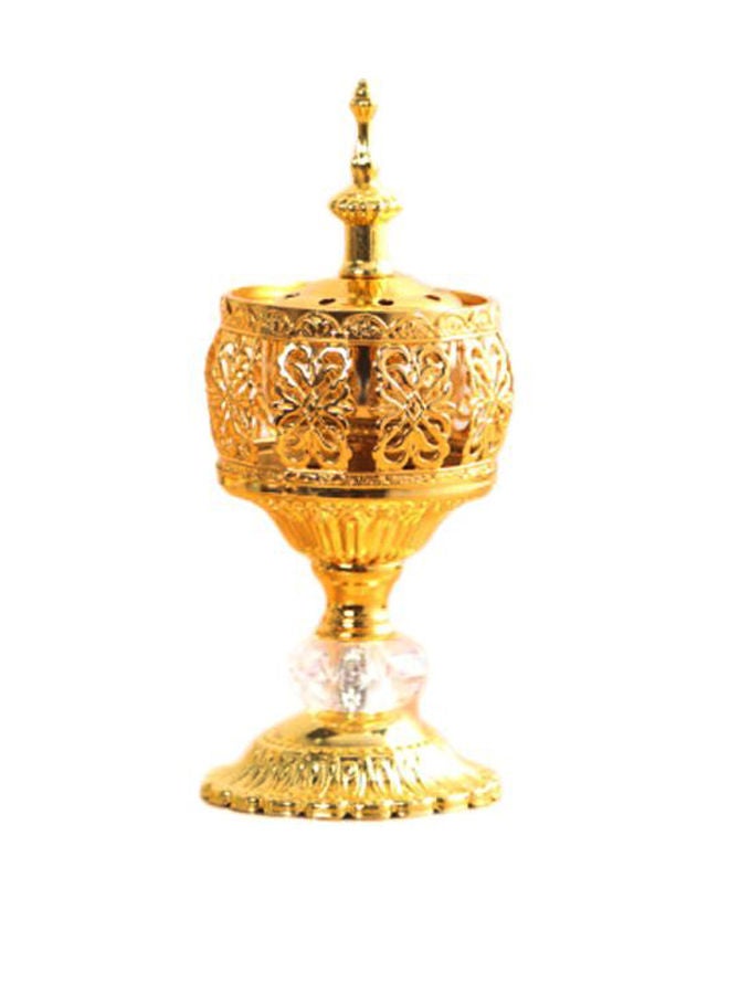 Incense Holder Gold/Clear 19x8cm