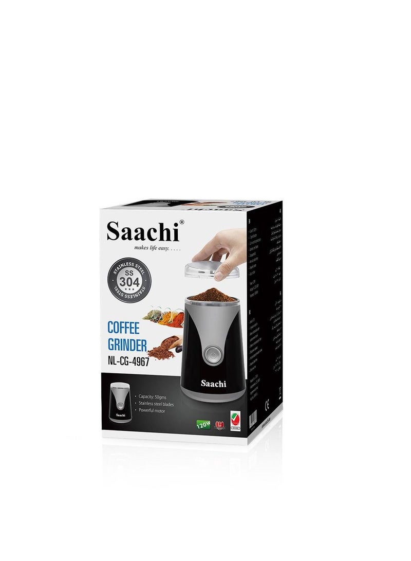 Saachi Coffee Grinder  120 W  NL-CG-4967 black