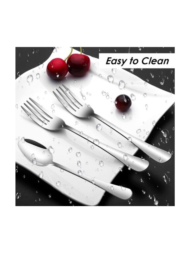 Set of 12 Stainless Steel Dinner Forks and Spoons