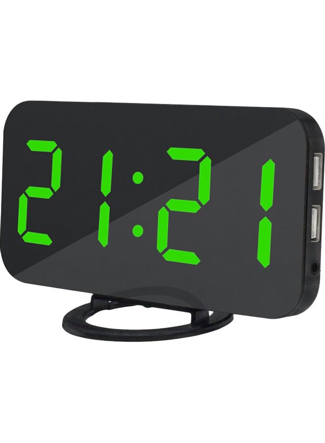 Digital LED Display Alarm Clock Green/Black 15.80x1.30x7.70cm