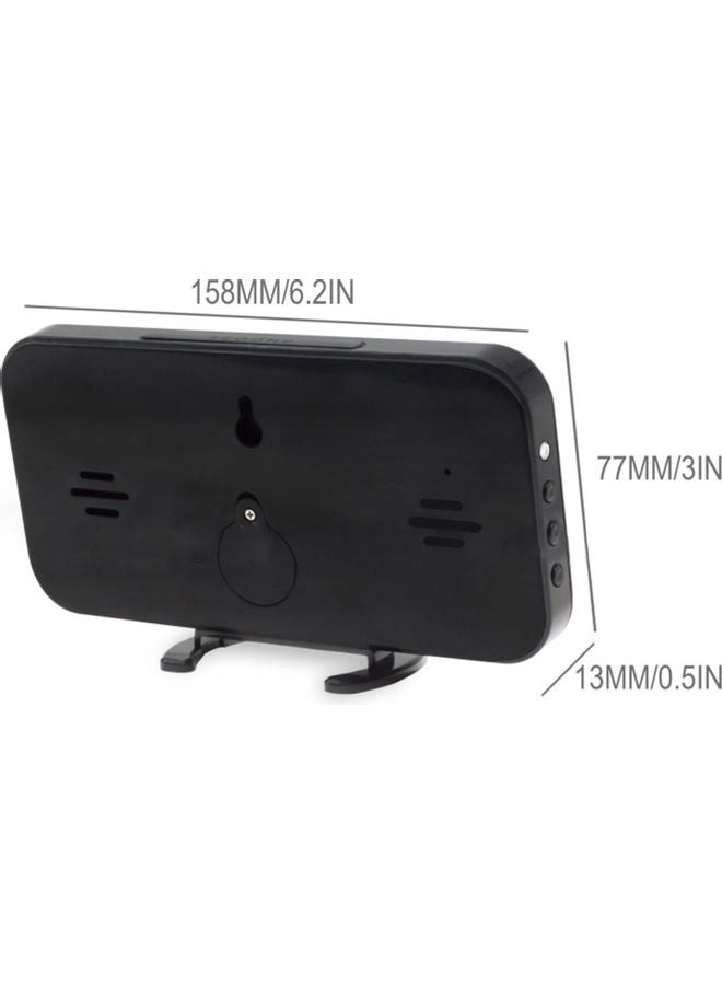 Digital LED Display Alarm Clock Green/Black 15.80x1.30x7.70cm