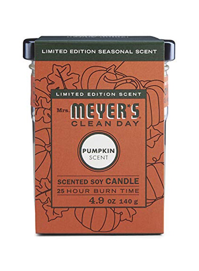 Mrs. MeyerS Clean Day Scented Soy Candle, Pumpkin, Candle, 4.9 Ounce