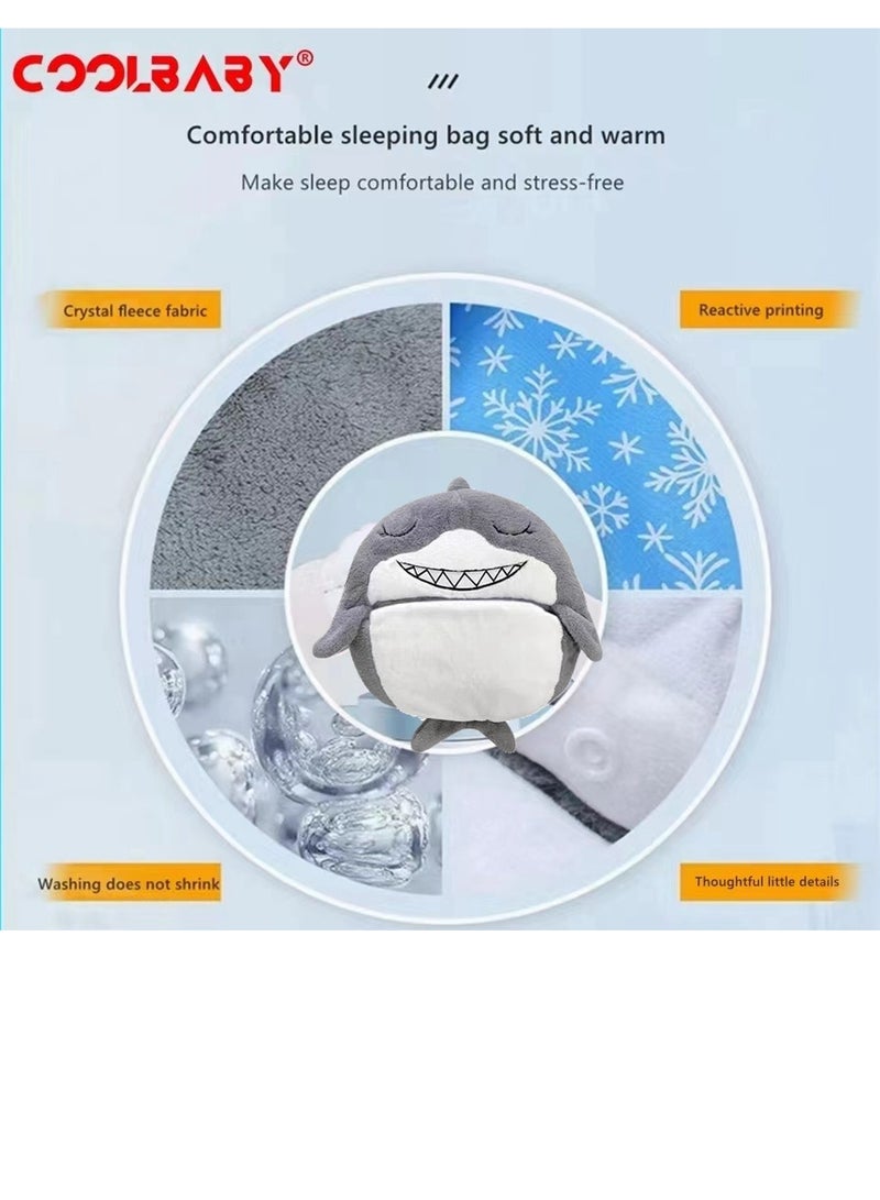 COOLBABY Kids Cartoon Lazy Warm Sleeping Bag Foldable Cartoon Animal Sleeping Bag Suitable For Children Playing And Camping