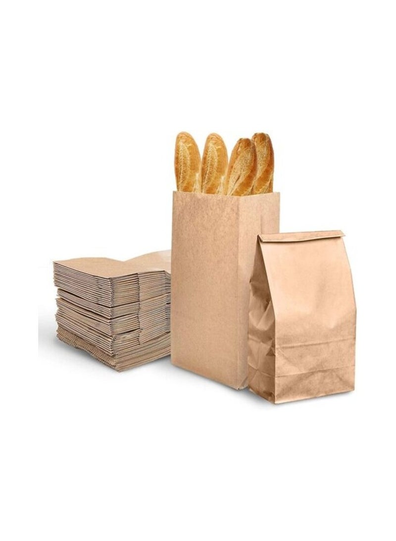 Markq [50 Bags] Kraft Brown Large Paper Bags - Recyclable Lunch Bags- Cookies Bags, Grocery Bags, Wedding Gift Bags, Party bags, 33.50 x 15 x 10.5 CM