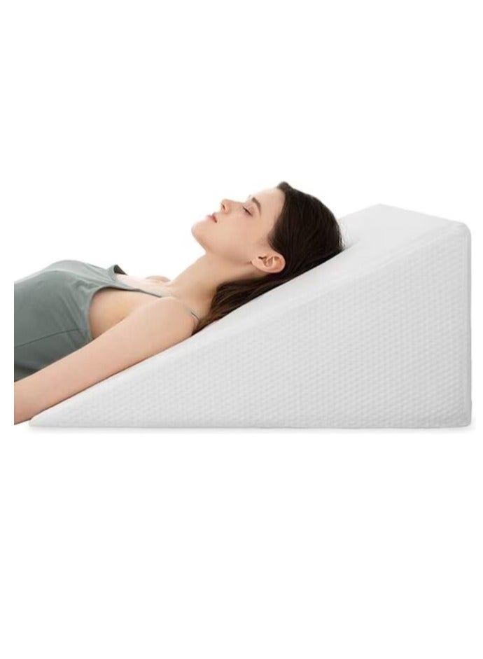 Deep Sleep Orthopedic Bed Wedge Pillow With HD Foam Top Elevation For Sleeping, Acid Reflux, Heartburn, Anti Snoring And Gerd Pillow - Ideal For Neck Pain, Back Support (W 65 X L 65 Cm, Standard: 8