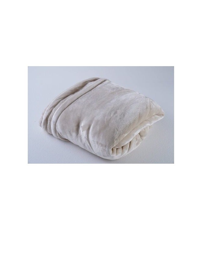 PAN Home Home Furnishings Ultra Plush Blanket 150X200 cm- Beige
