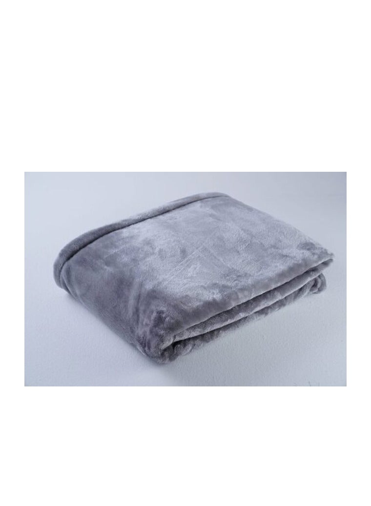 PAN Home Home Furnishings Ultra Plush Blanket 150X200 cm- Grey