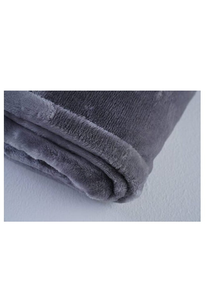 PAN Home Home Furnishings Ultra Plush Blanket 150X200 cm- Grey
