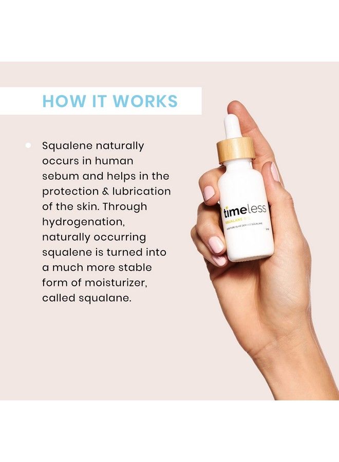 Squalane Oil 100% Pure 2 Oz Lightweight Plantbased Dry Oil Improves Skin Elasticity & Radiance Regulates Oil Production All Skin Types Including Acneprone Skin