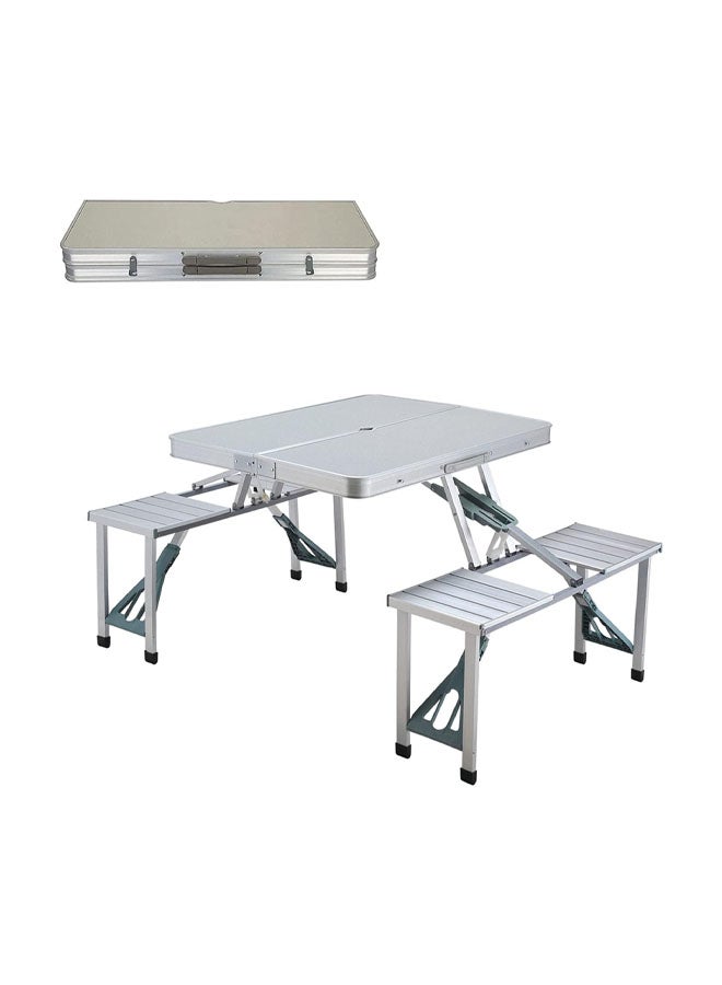 Aluminum Alloy Folding Table And Chair Set of 1