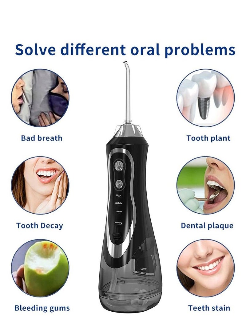 Portable Dental Water Flosser Clean Teeth Cordless Professional Dental Oral Irrigator 300Ml Water Tank