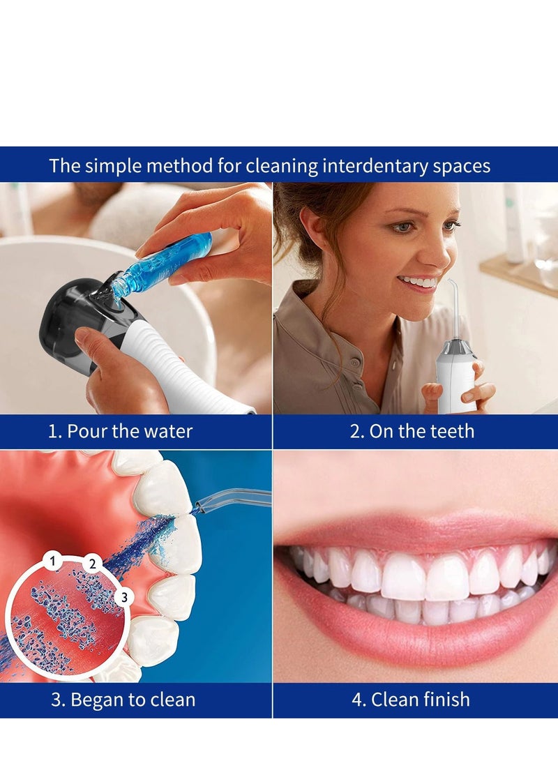 Portable Dental Water Flosser Clean Teeth Cordless Professional Dental Oral Irrigator 300Ml Water Tank