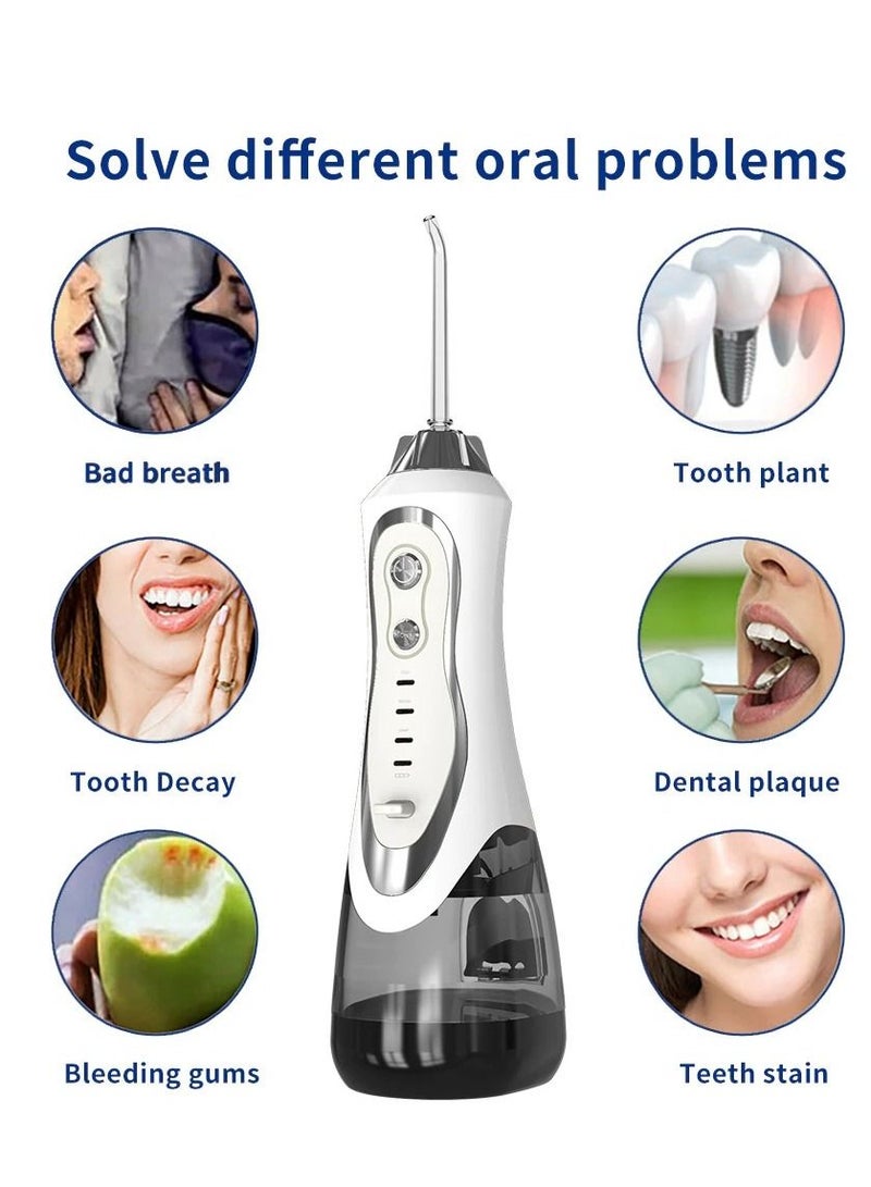 Portable Dental Water Flosser Clean Teeth Cordless Professional Dental Oral Irrigator 300Ml Water Tank