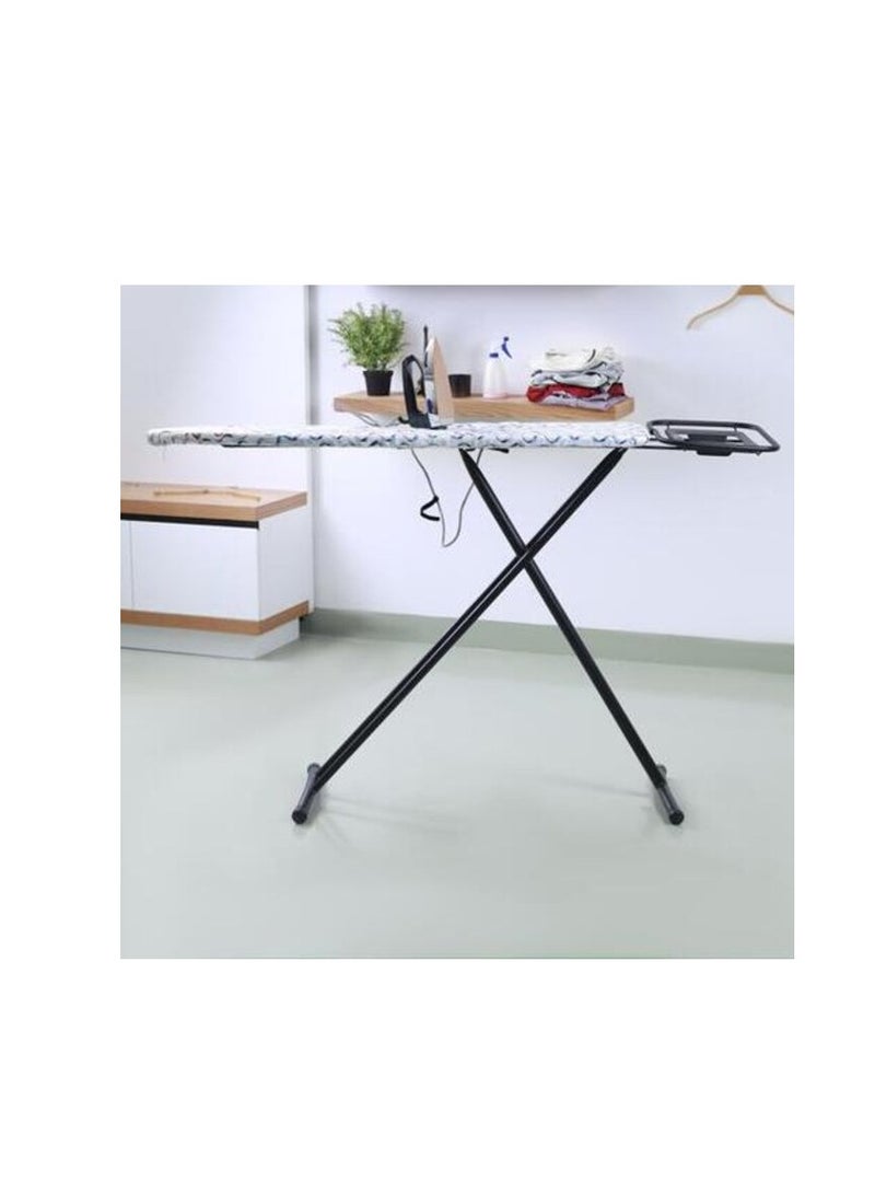 Steel Frame Vibgyor Ironing Board with Cotton Cover, 8mm Pad, Mesh Iron Board with Cover Pad Home Laundry Room Or Dorm Use Adjustable Height
