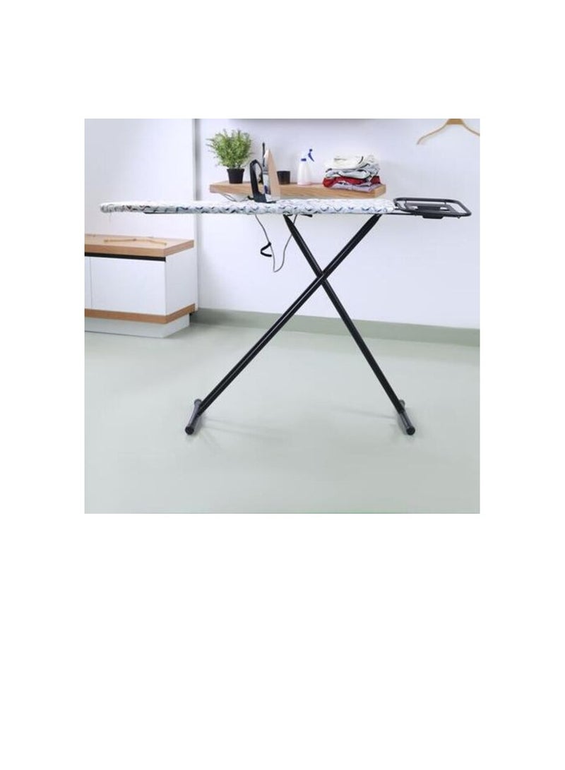 Steel Frame Vibgyor Ironing Board with Cotton Cover, 8mm Pad, Mesh Iron Board with Cover Pad Home Laundry Room Or Dorm Use Adjustable Height
