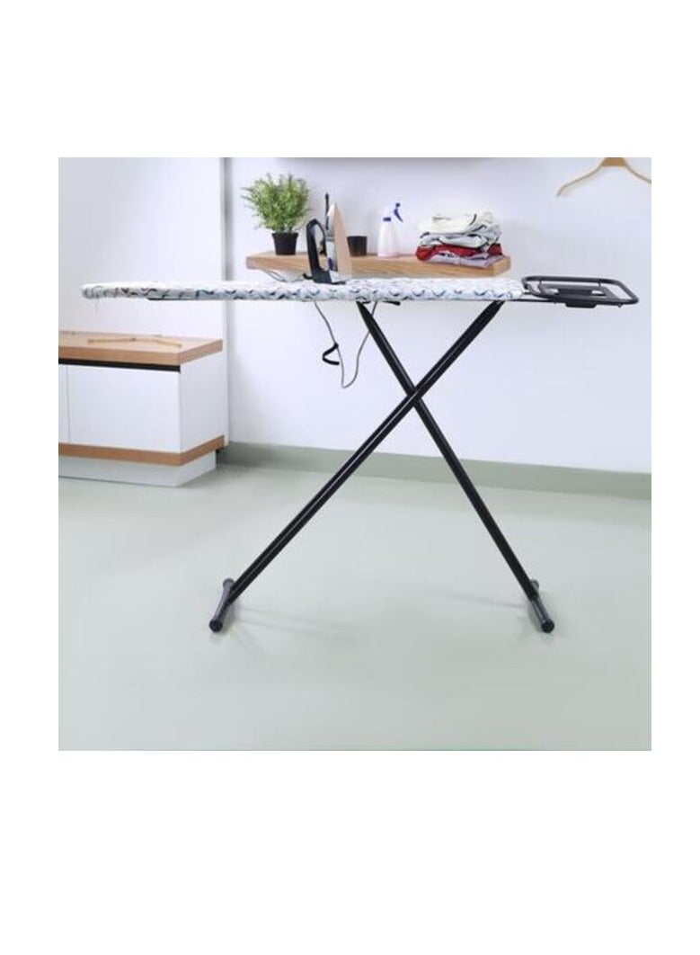 Steel Frame Vibgyor Ironing Board with Cotton Cover, 8mm Pad, Mesh Iron Board with Cover Pad Home Laundry Room Or Dorm Use Adjustable Height