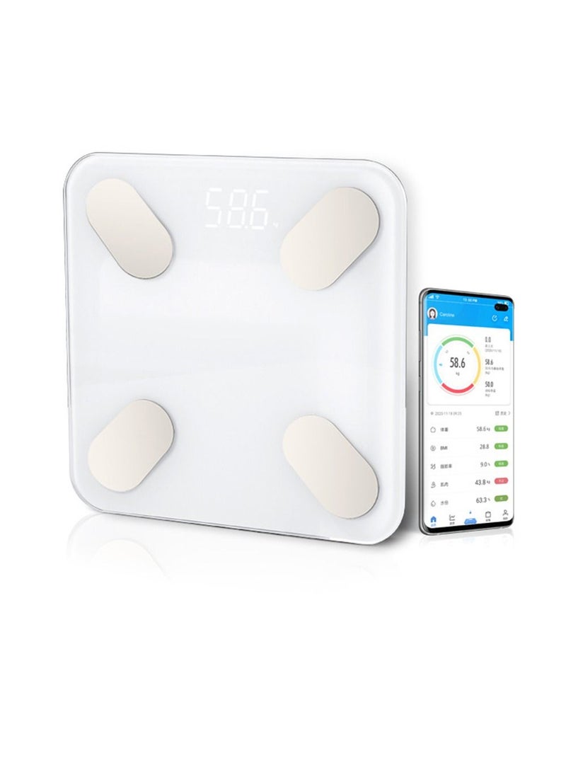Weight Scale Smart Electronic Scale Bathroom Scales Bluetooth Body Fat Scales Digital Measurements Scales Bathroom Accessory Set smart scale with APP for BMI Weight Fat