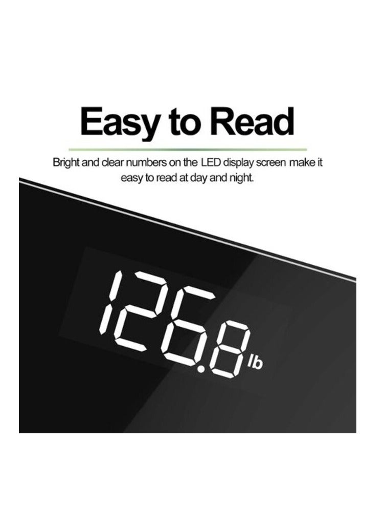 Renpho Digital Bathroom Scales For Body Weight, Weighing Scale Electronic Bath Scales With High Precision Sensors Accurate Weight Machine For People, LED Display, Black, 180Kg, Core 1S