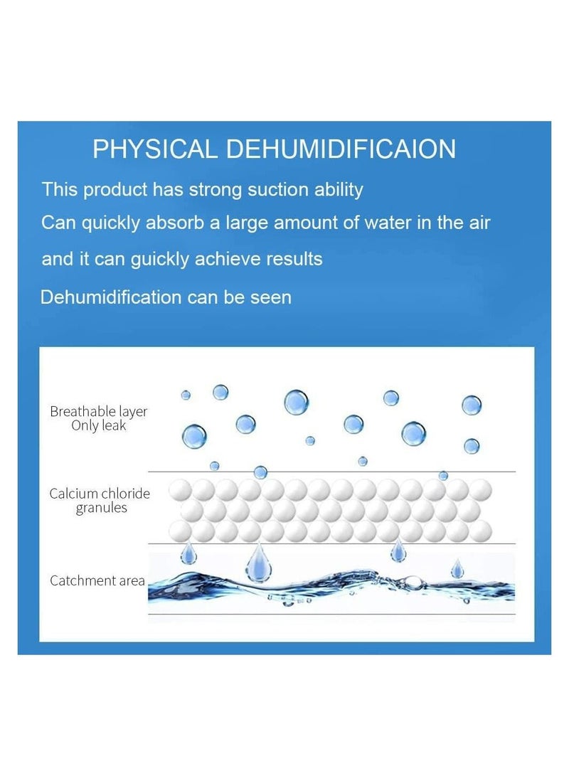 10 Pack Moisture Absorber Bag, Hygroscopic Desiccant Hanging Bags, Unscented Humidity Absorbers, Efficient Dehumidifier Bags for Kitchens,Bathrooms,Closet