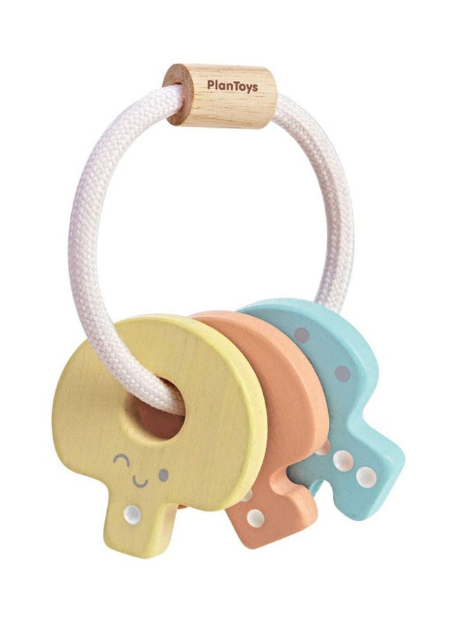 Wooden Key Rattle 7.2 x 5.5 x 10.4 cmcm