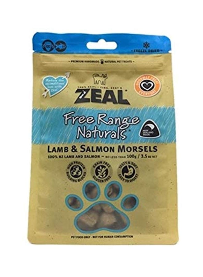 Lamb And Salmon Morsels Treat 100grams