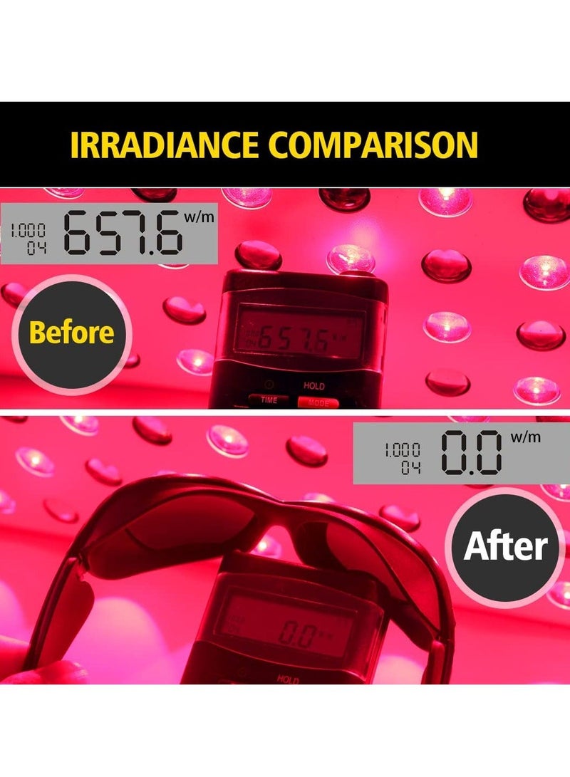 Red Light Therapy Glasses Eyes Protection for Tanning Goggles 200 2000nm IPL laser Safety and Laser Hair Removal Treatment
