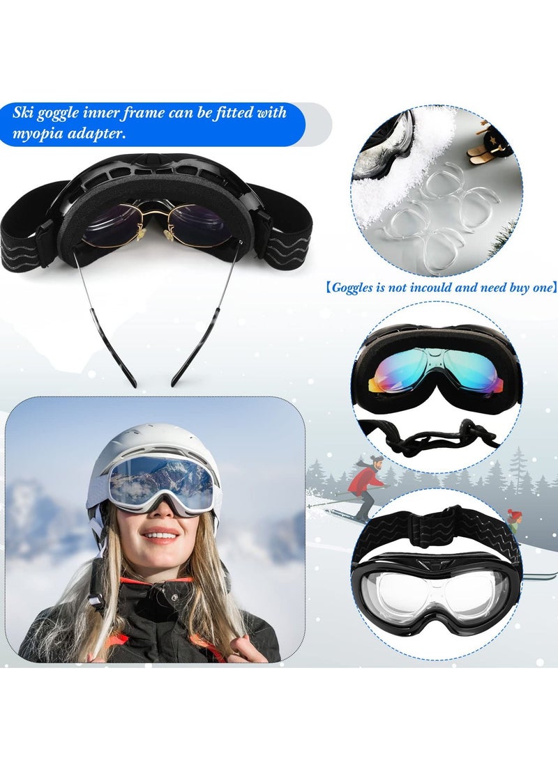 Ski Goggles RX Insert Optical Adaptor and Snowboard Goggle for Glasses Wearers Universal Size Inner Frame Motorcycle 4 Pieces