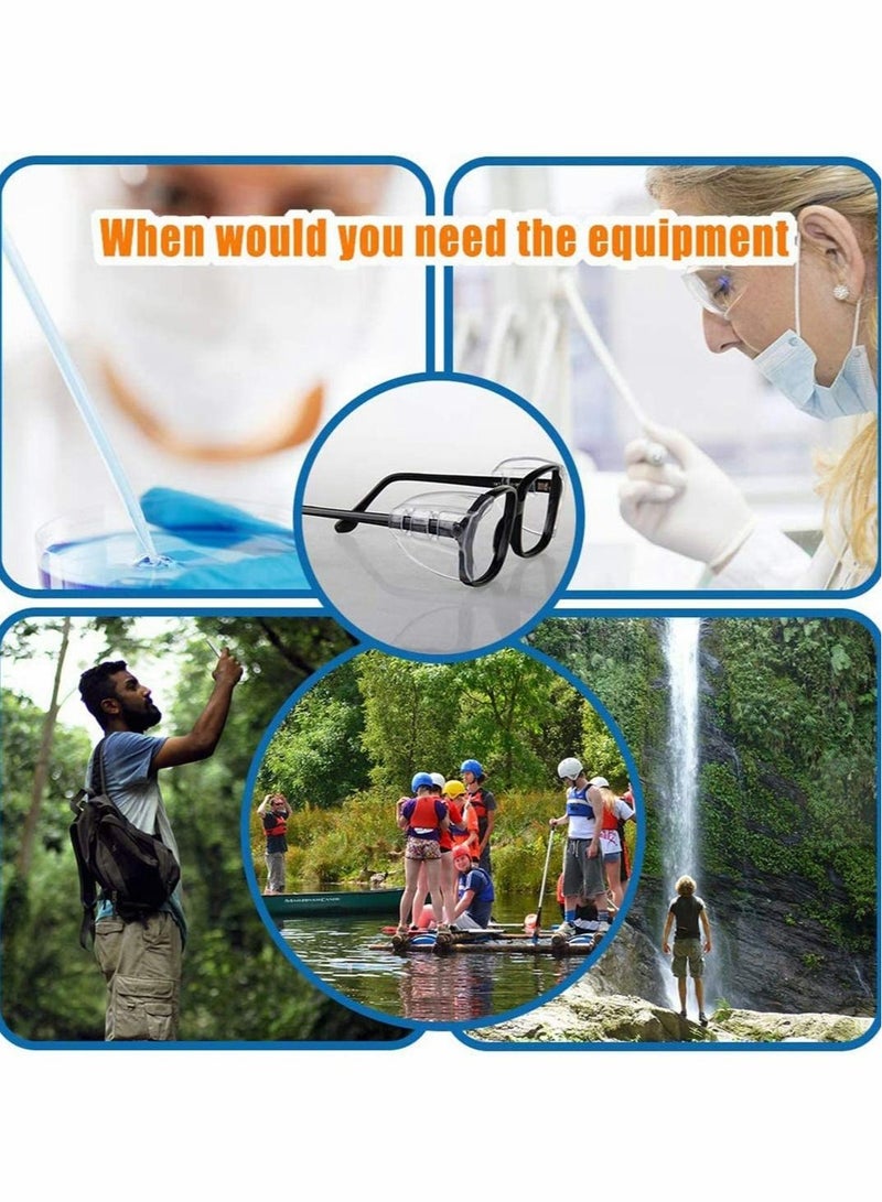 3 Pairs Safety Glasses Side Shields,Slip on Clear Shields,Fits Small to Medium Eyeglasses Frames Shields Protect