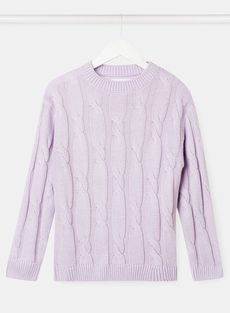 Kids Orchid Knit Sweater